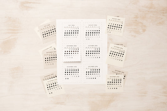 Moon Phase Calendar Notes | July-Dec 2026 | Free Printable