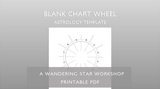 Astrology Chart Wheel Blank Template | Simple Minimalist Zodiac | Printable PDF Digital