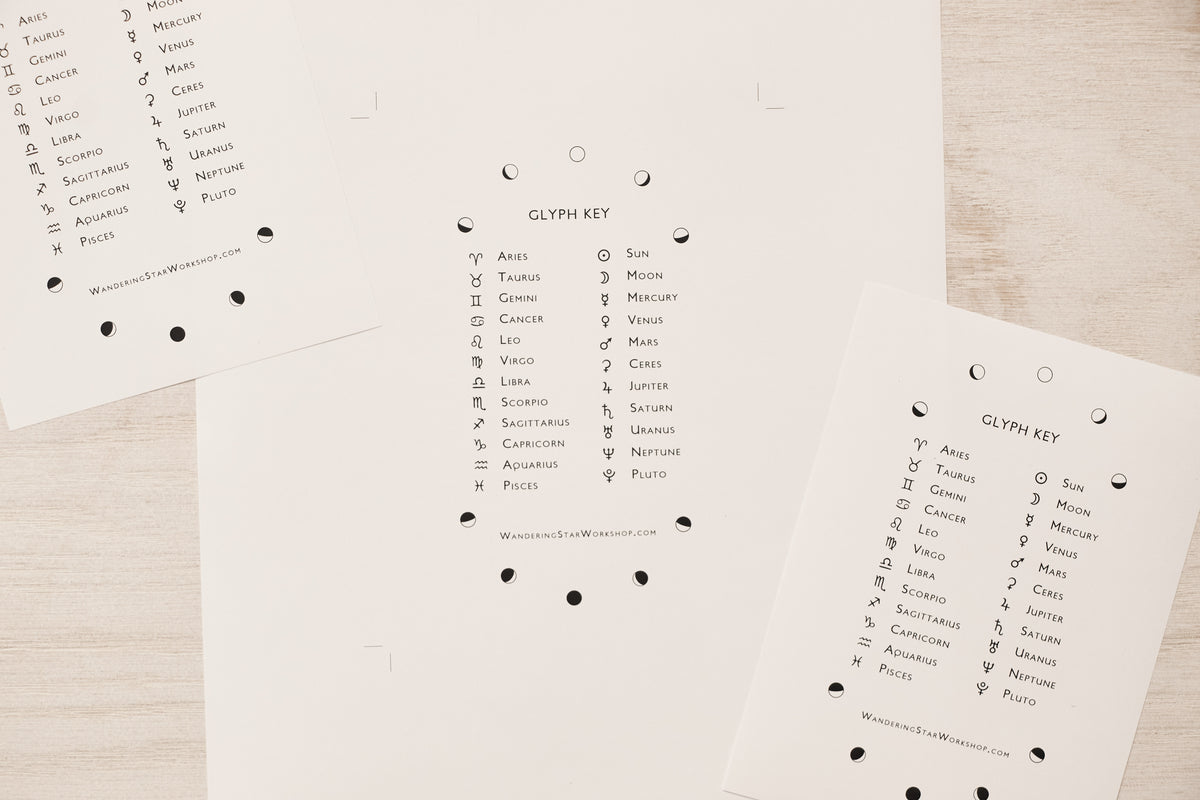 Printable Glyph Key