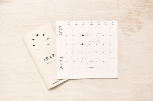 2027 Monthly Calendar Booklet with Astrology and Moon Phase Calendars | TN Size