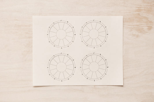 Blank Astrology Chart Stickers – Planner, Bullet Journal, Moon Journal Labels (Clear Matte, 3.75")