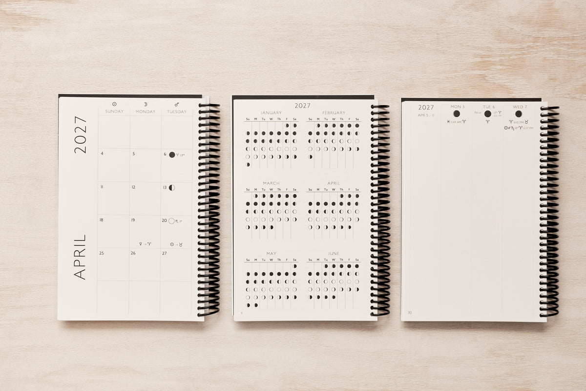 2027 Astrology & Moon Planner | Spiral Bound Monthly Weekly Planning Calendar