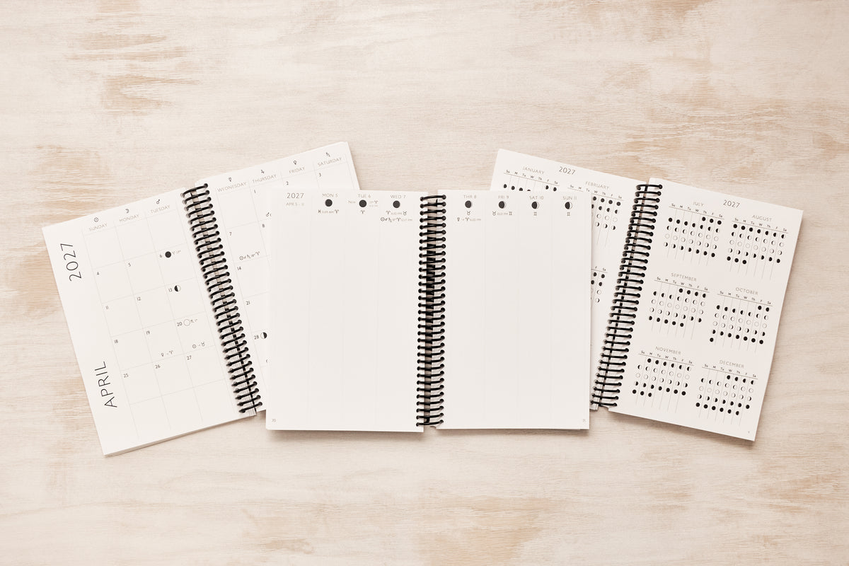 2027 Astrology & Moon Planner | Spiral Bound Monthly Weekly Planning Calendar