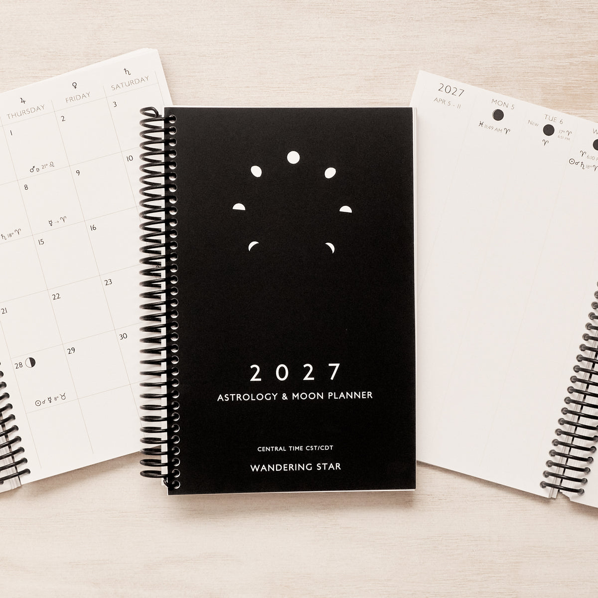 2027 Astrology & Moon Planner | Spiral Bound Monthly Weekly Planning Calendar